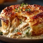 Gordon Ramsay Chicken Pot Pie flaky pastry texture close-up