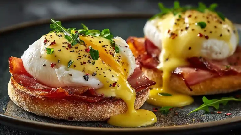 Gordon Ramsay Eggs Benedict with poached egg and hollandaise