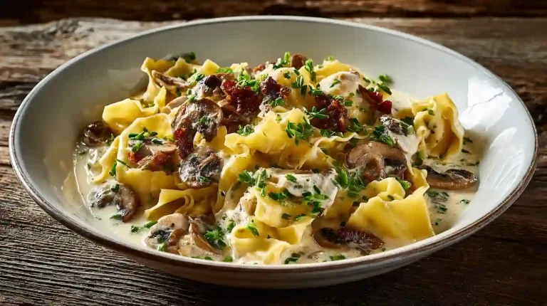 Gordon Ramsay Leek and Mushroom Pasta with tarragon and cream