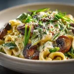 Gordon Ramsay mushroom and leek pasta in creamy sauce
