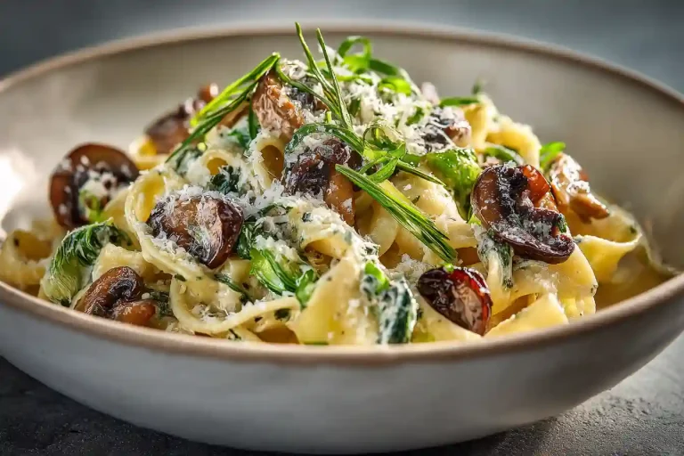 Gordon Ramsay mushroom and leek pasta with tarragon and cream sauce