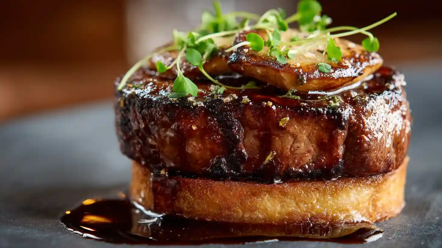 Gordon Ramsay Tournedos Rossini with foie gras and Madeira reduction