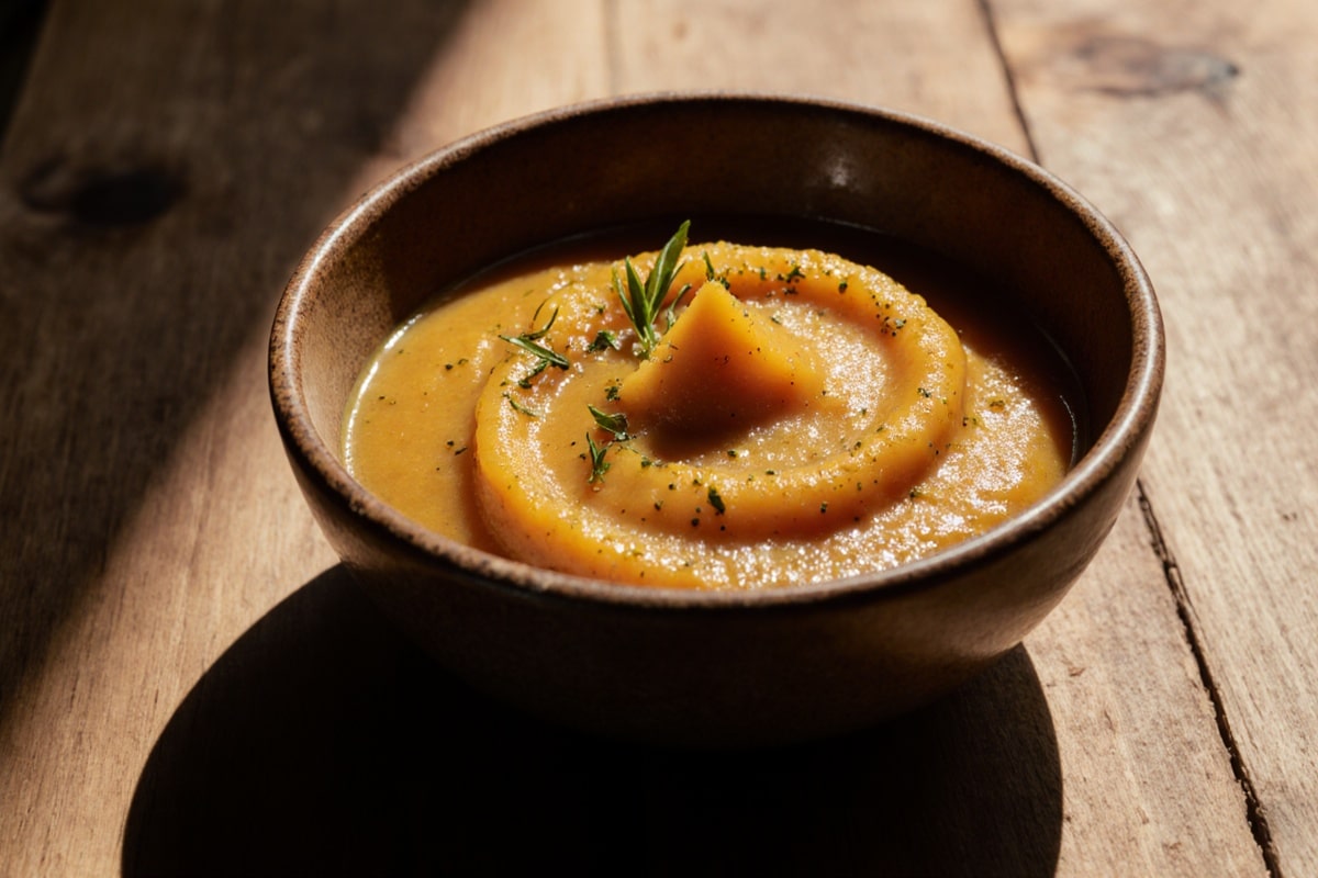 Gordon Ramsay Butternut Squash Puree Recipe 2 gordon ramsay butternut squash puree served in a bowl with a garnish of herbs and olive oil