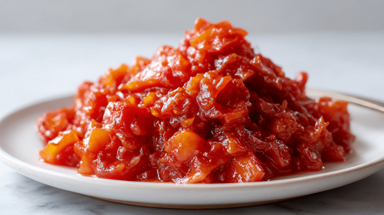 gordon ramsay tomato chutney in a vibrant close-up view