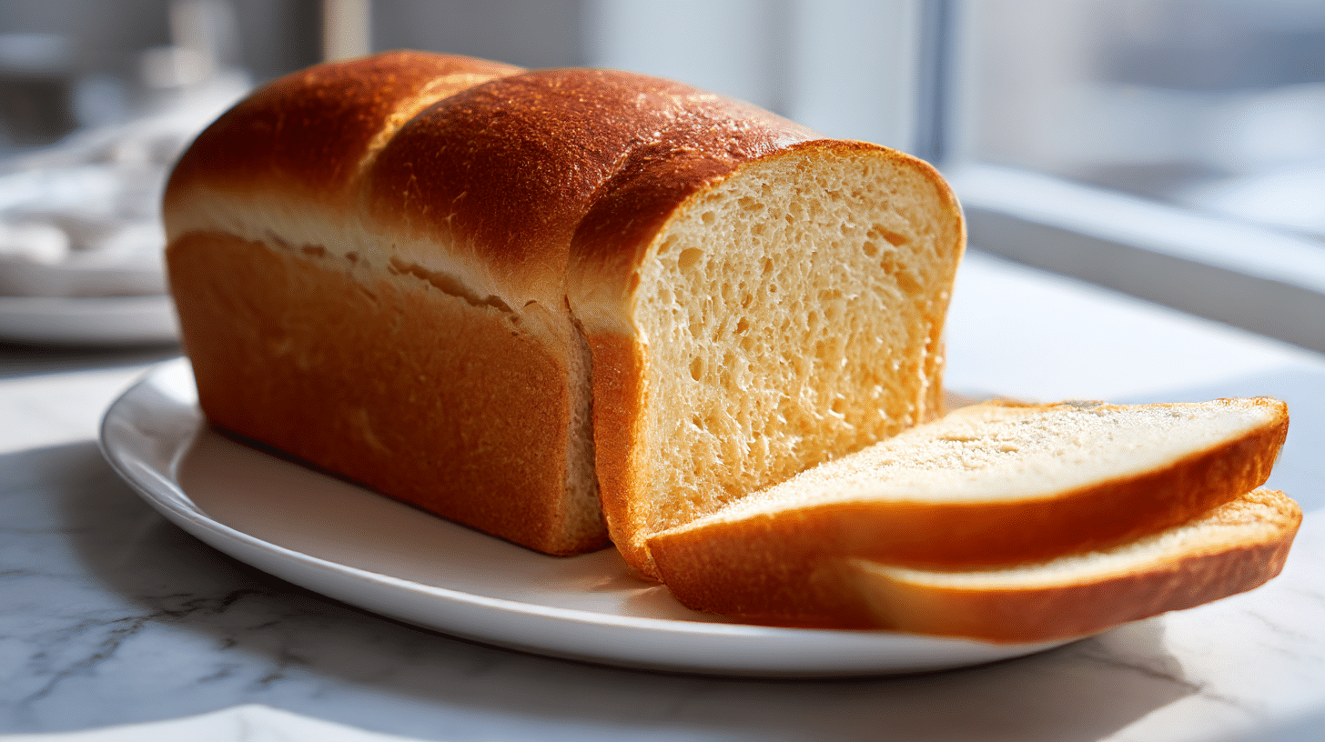 Gordon Ramsay White Bread Recipe 2 Sliced gordon ramsay white bread, revealing its soft and chewy inside.