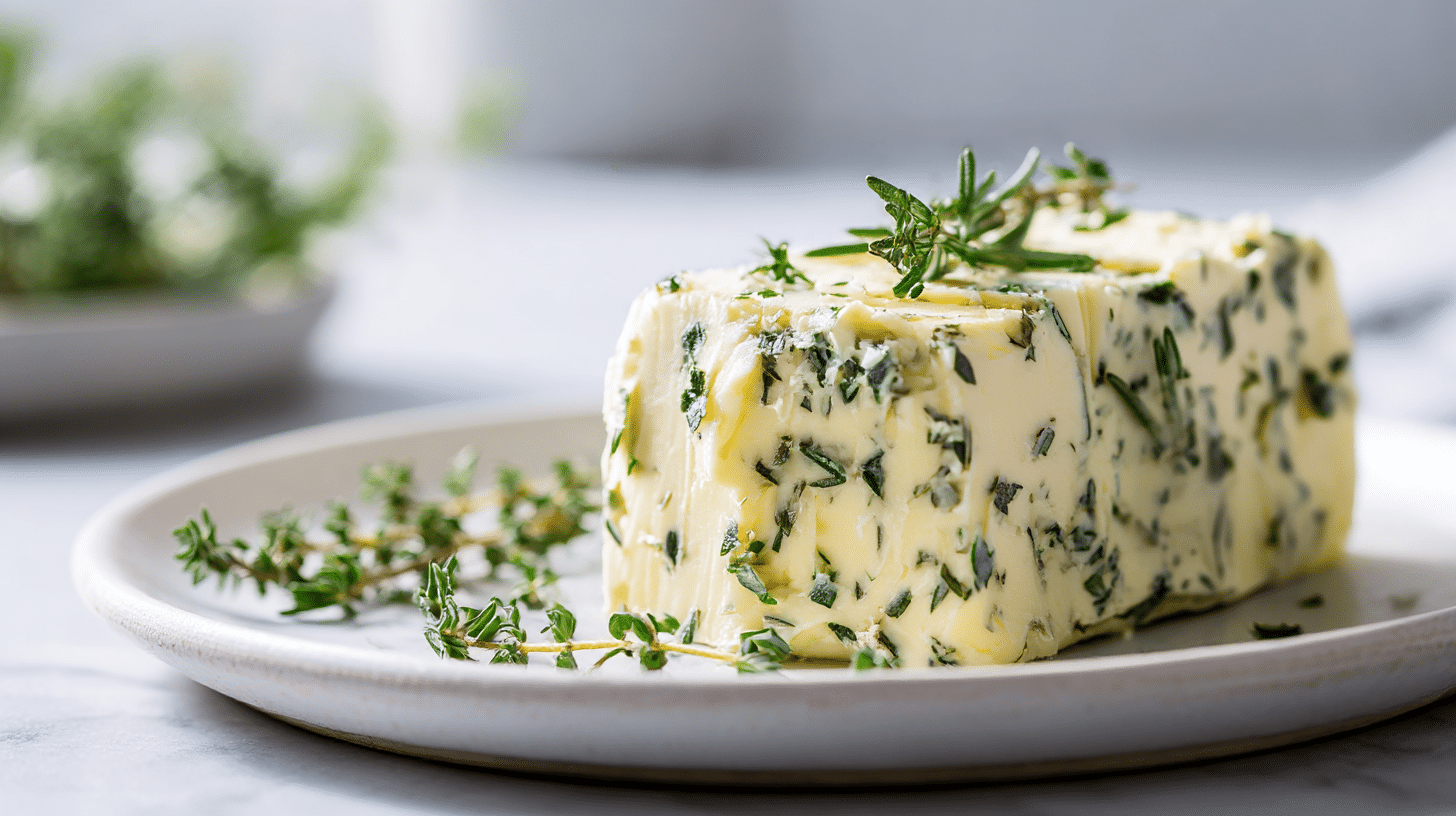 gordon ramsay herb butter for turkey elegantly arranged on a ceramic plate