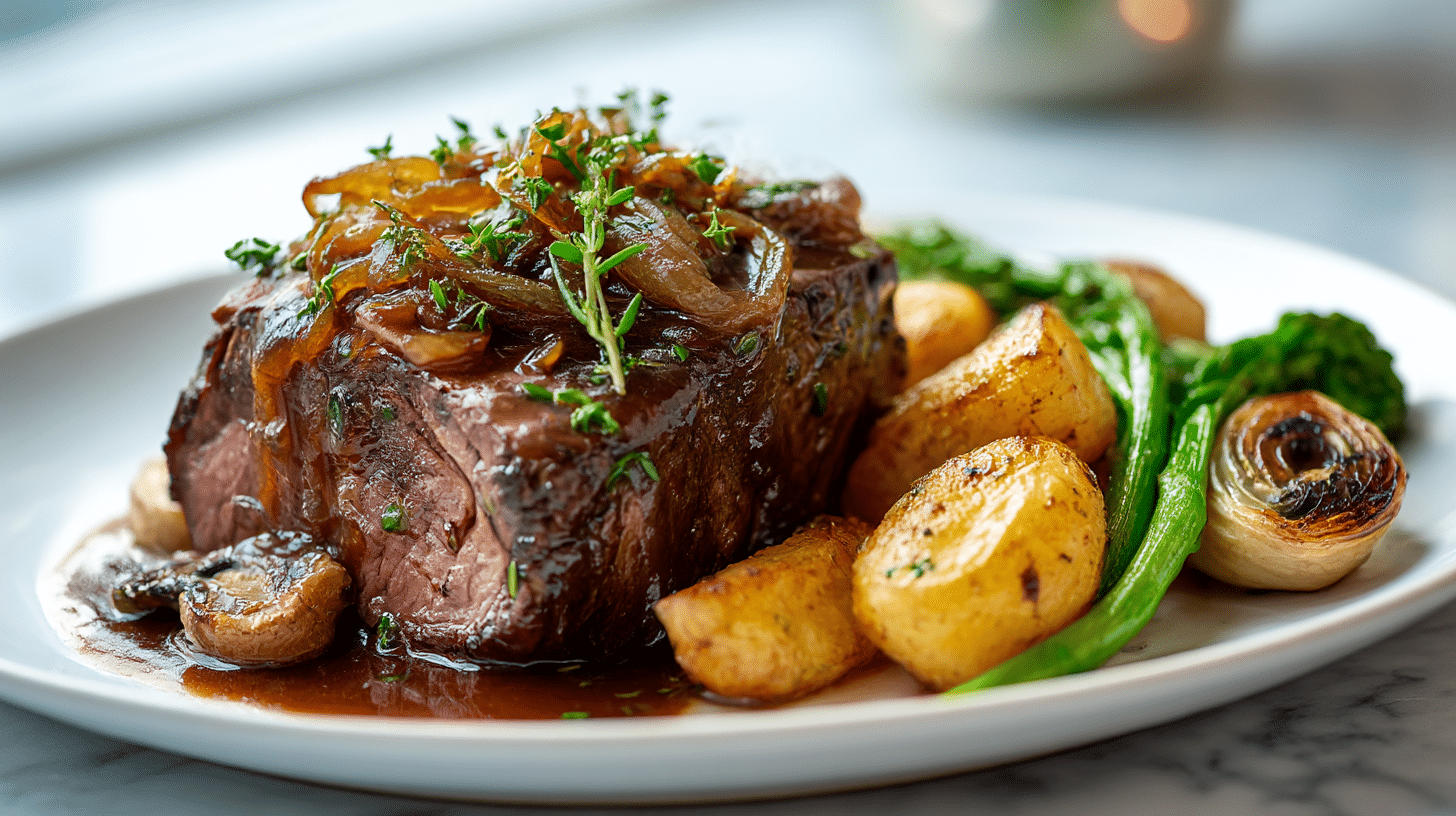 gordon ramsay roast beef with caramelised onion gravy 2