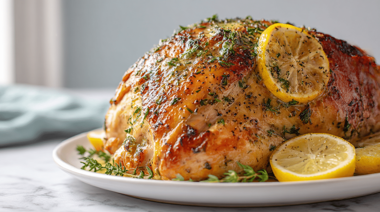 Gordon Ramsay Turkey Crown Recipe 2 Gordon ramsay turkey crown, perfectly roasted with fresh herbs and lemon slices.