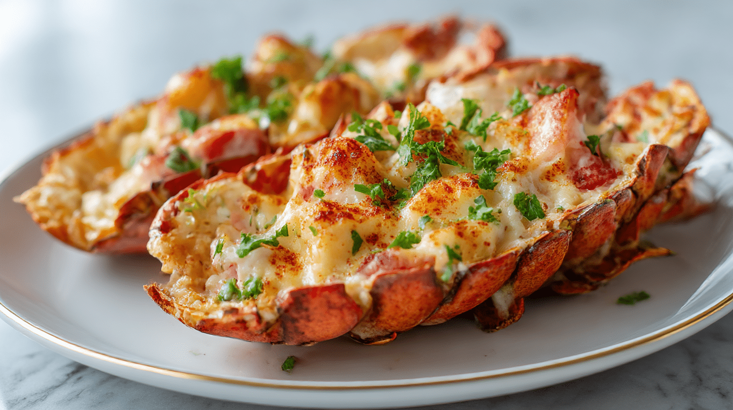 gordon ramsay lobster thermidor beautifully presented with garnishes