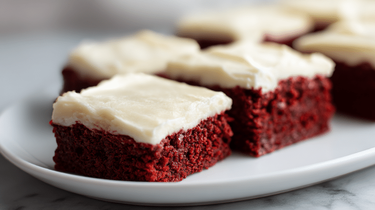 Gordon Ramsay red velvet brownies with cream cheese frosting