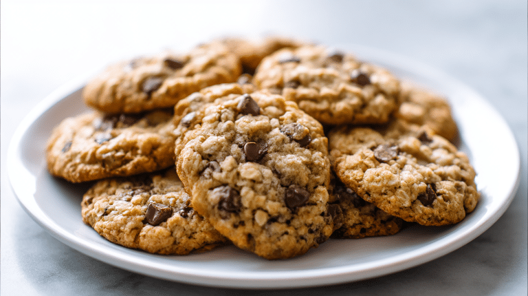 Delicious gordon ramsay oatmeal cookies filled with chocolate chips