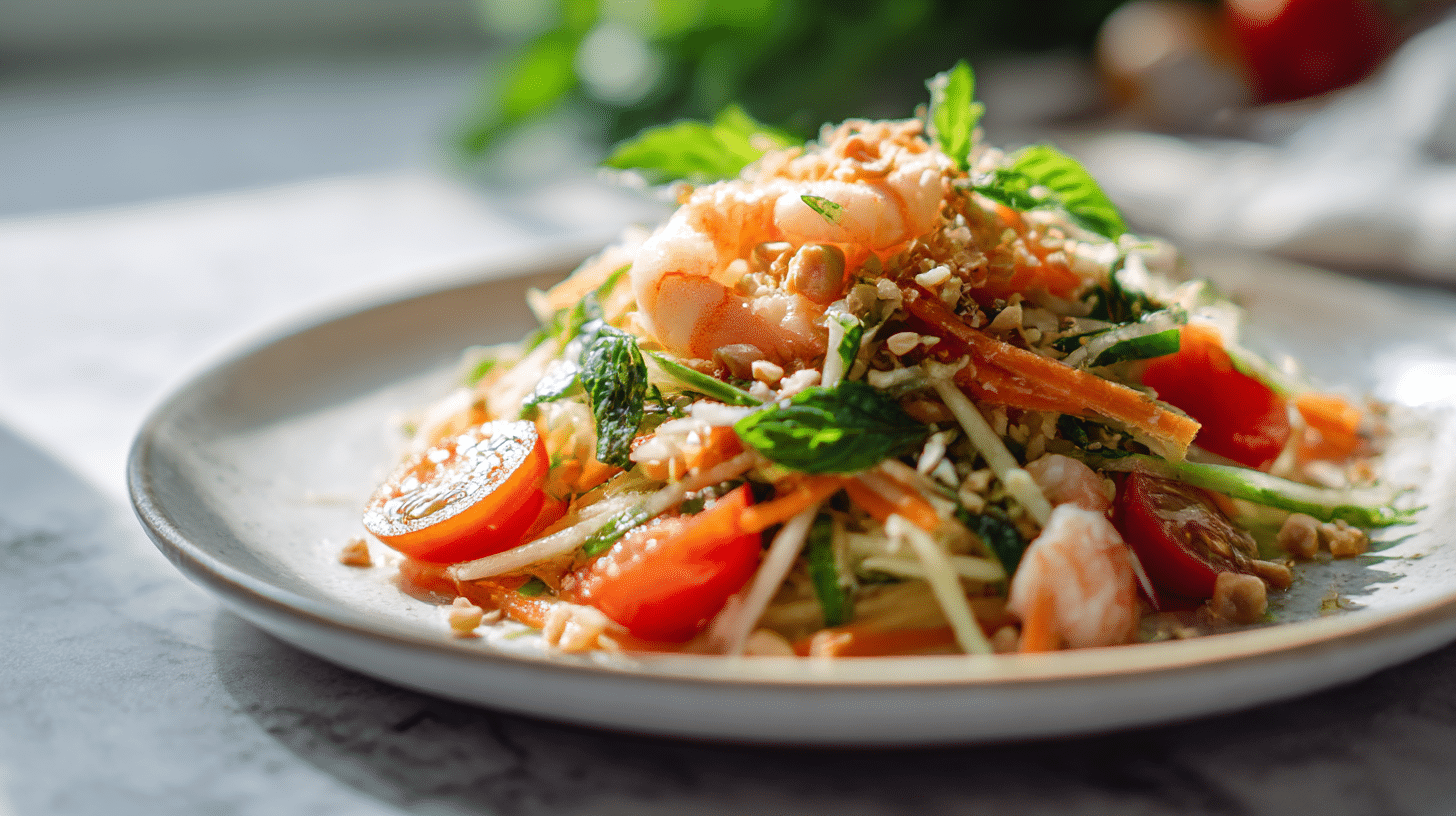 Gordon Ramsay Green Papaya Salad Recipe 1 Gordon Ramsay green papaya salad with fresh ingredients