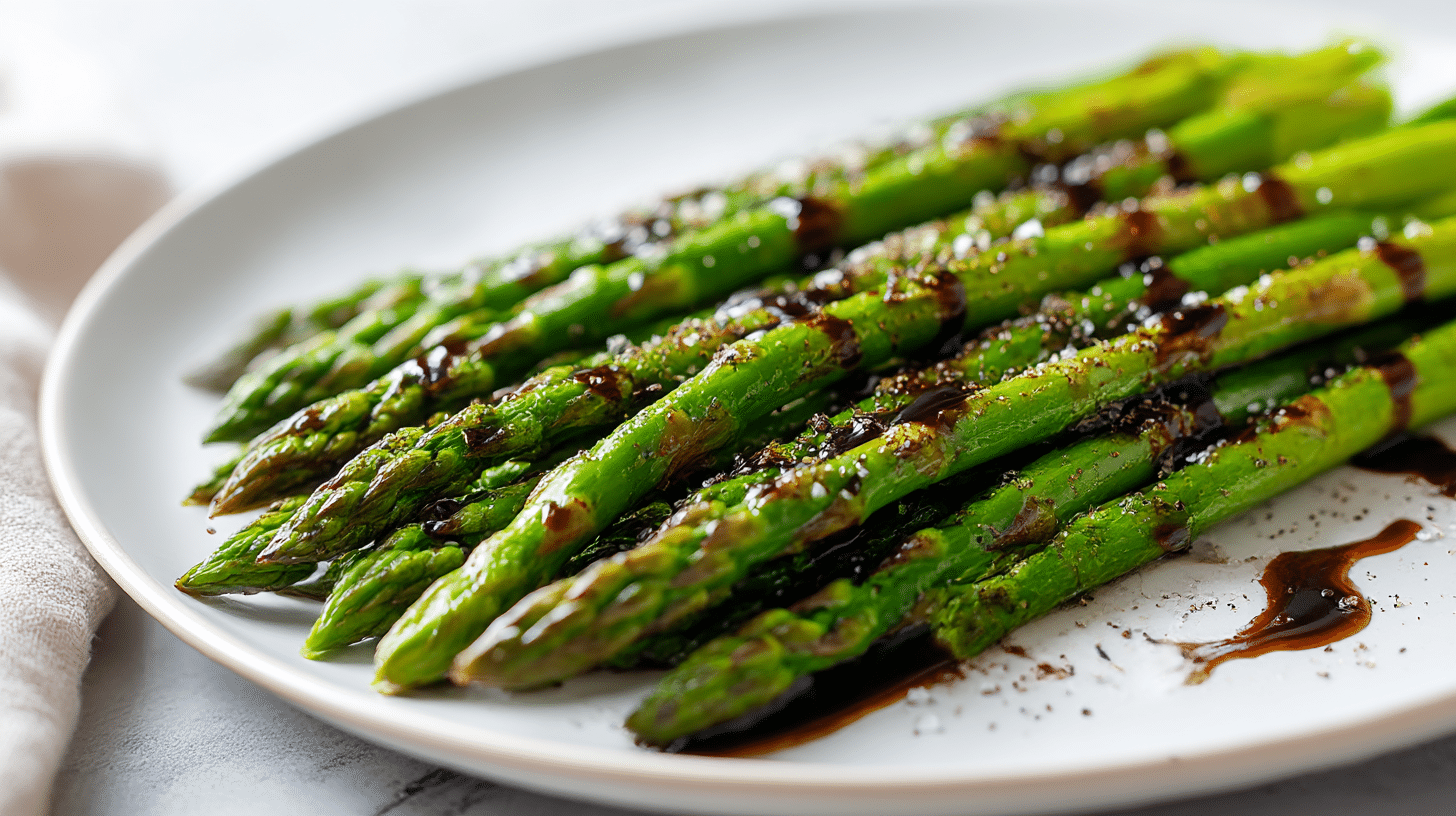 Gordon Ramsay Grilled Asparagus Recipe 1 Gordon Ramsay grilled asparagus with balsamic reduction and seasonings